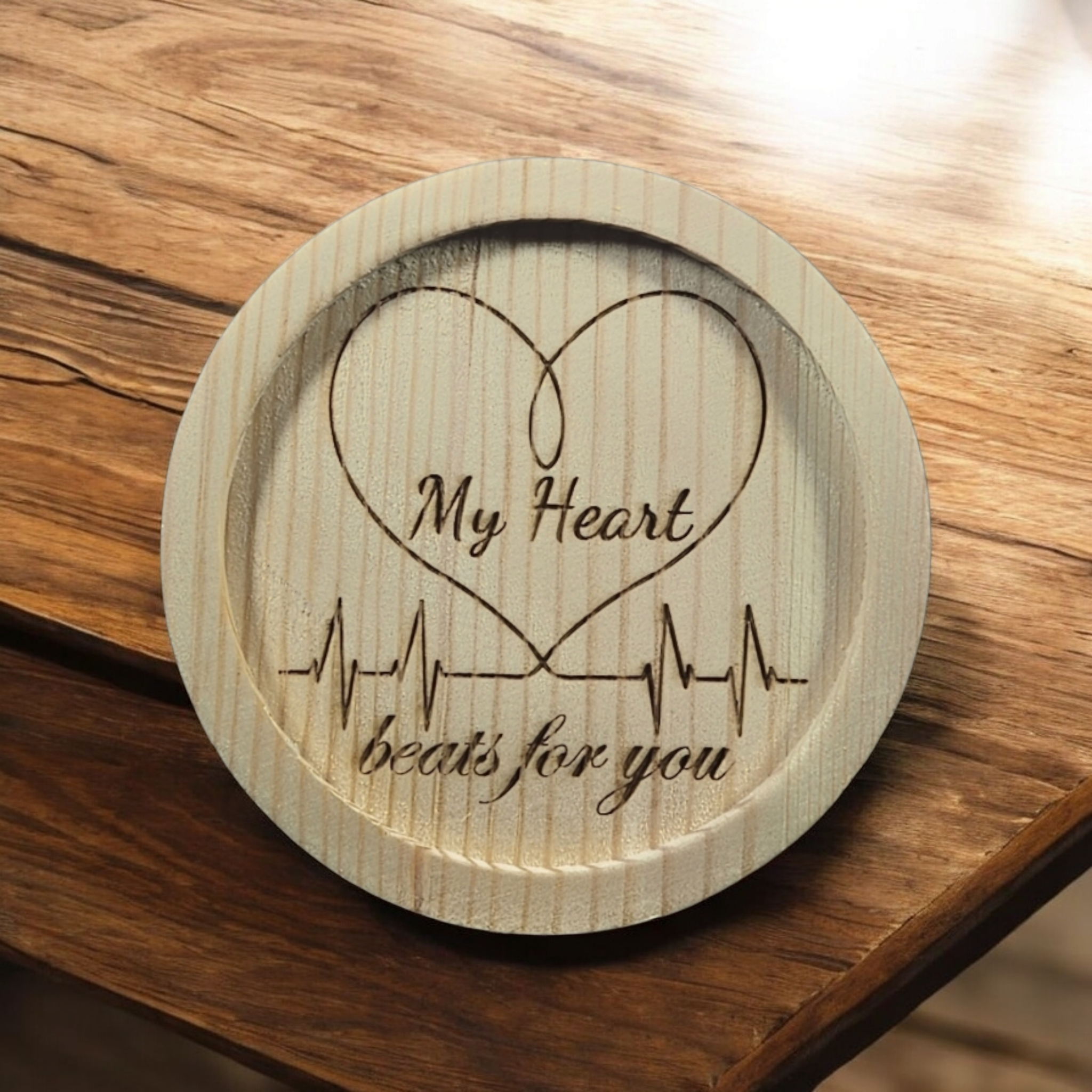 4 Wooden Engraved Coaster