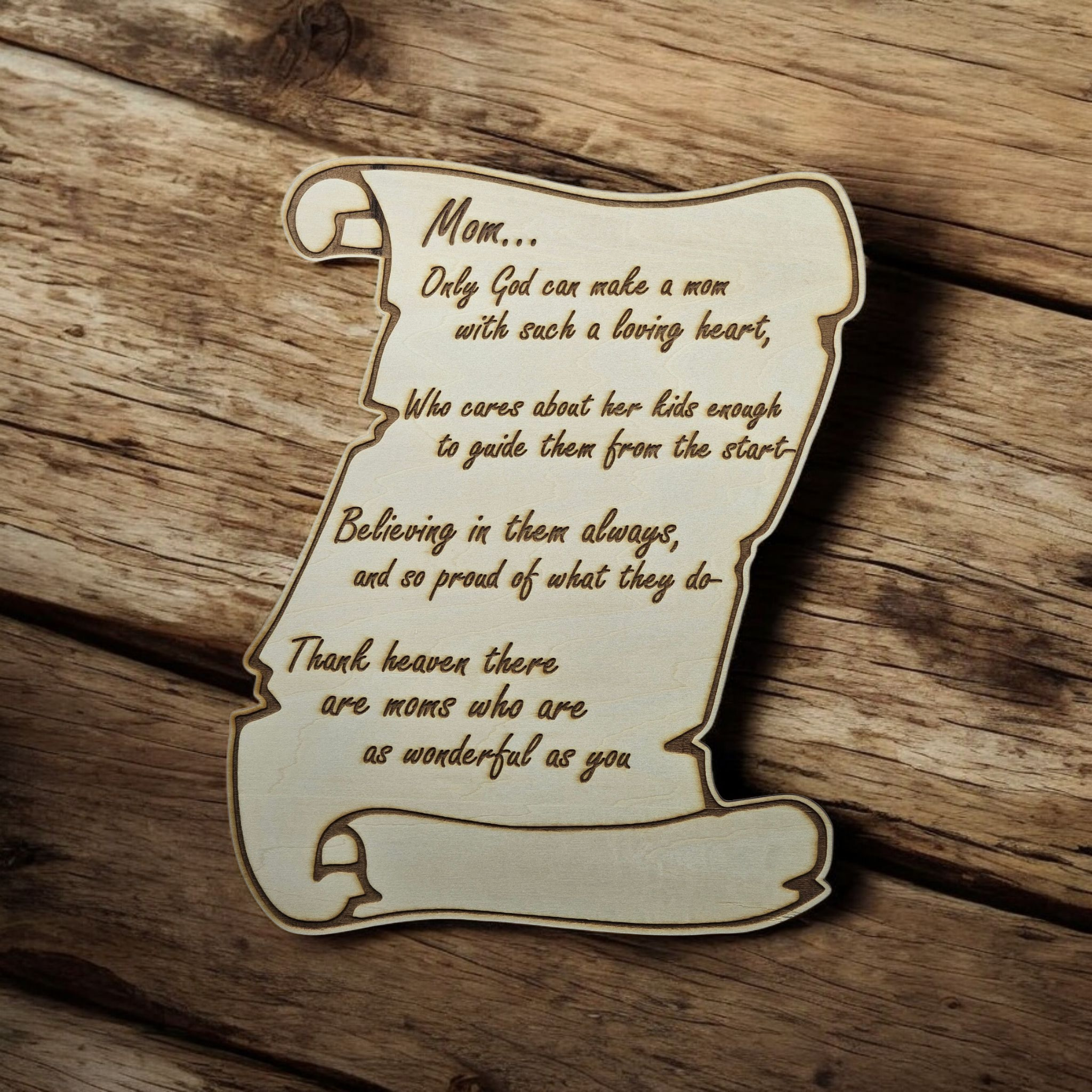 Custom Shaped, Personalized Wooden Plaque