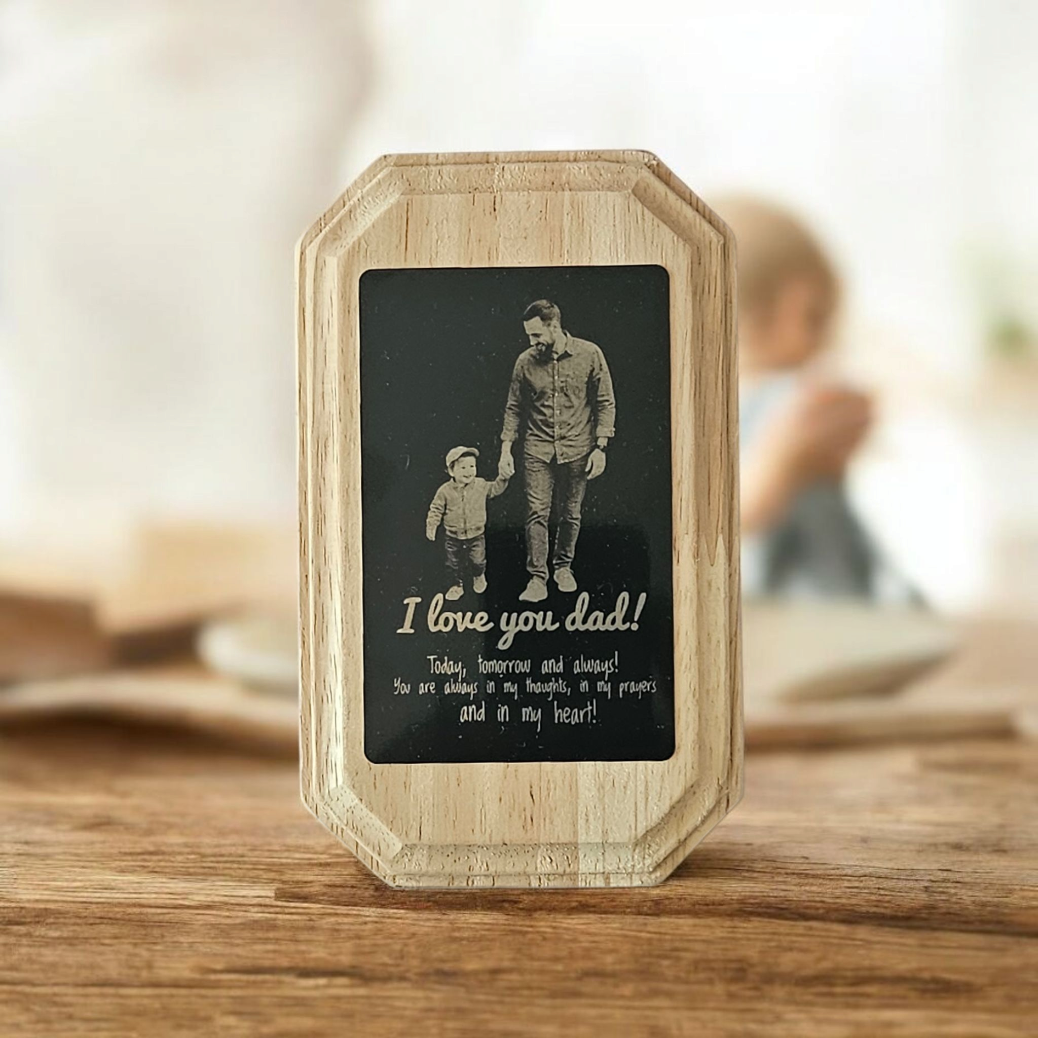 Customized Wood-Mounted Engraving