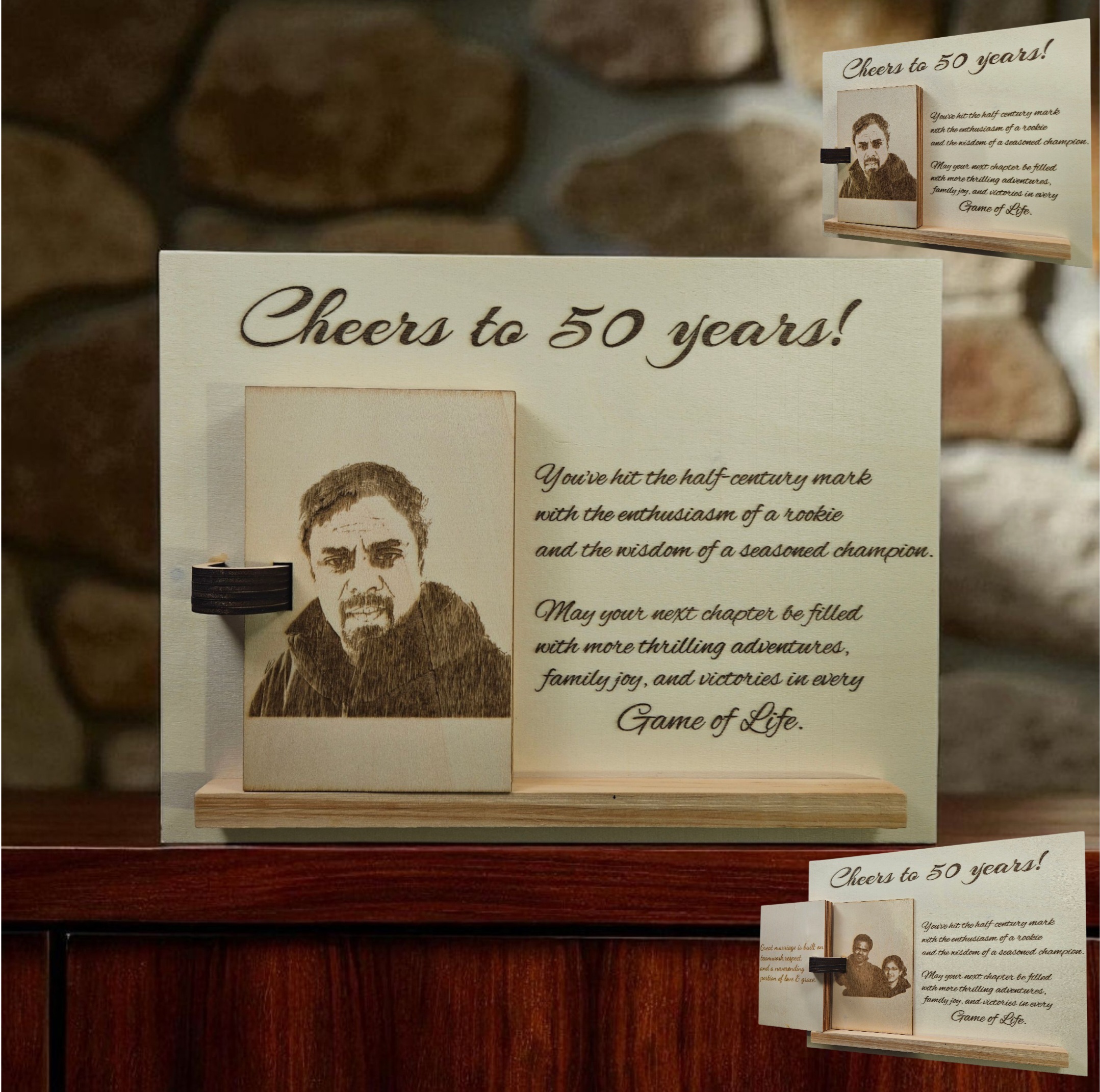 Personalized Wooden Memory Booklet Plaque