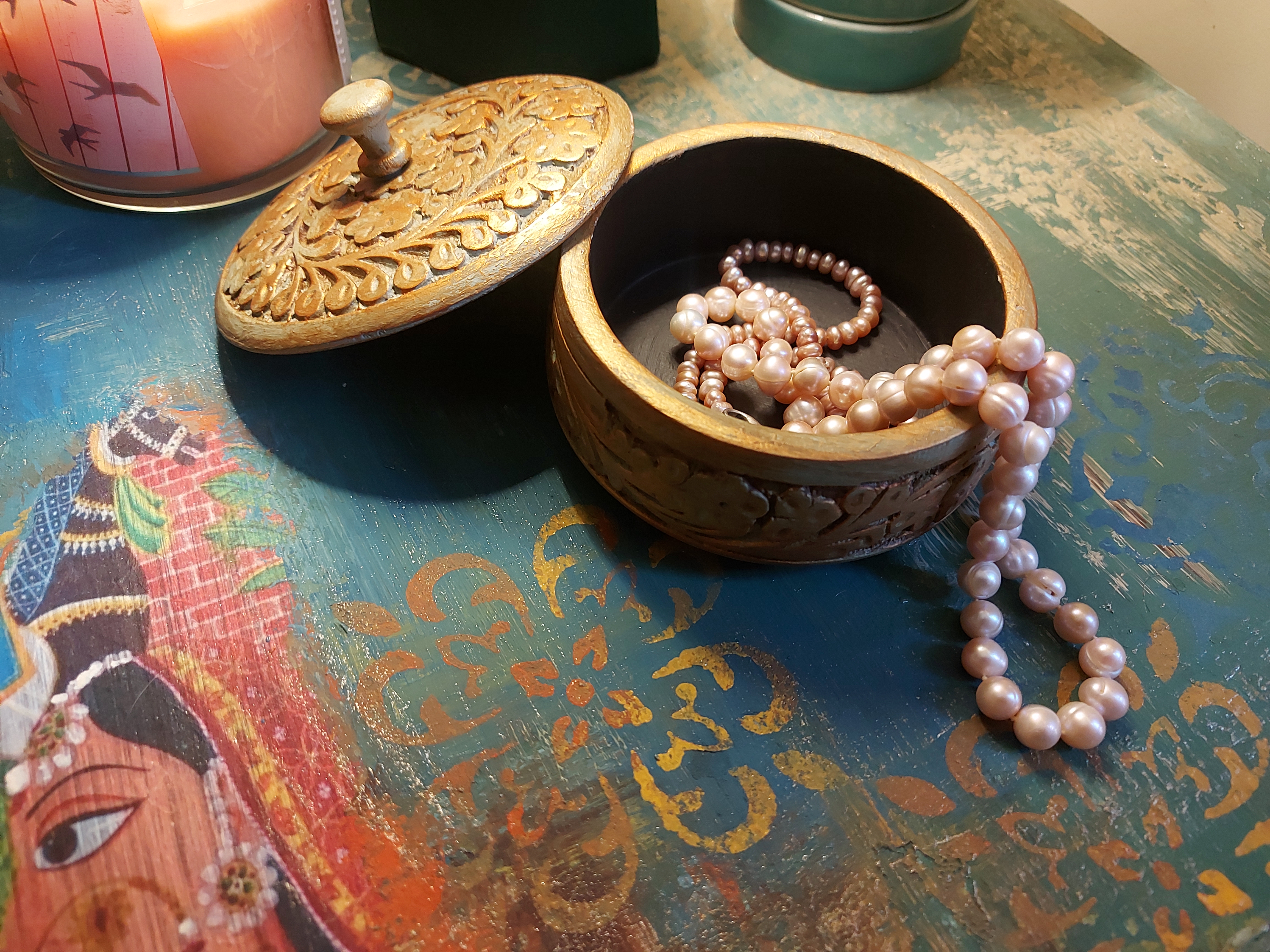 Ornate Wooden Jewellery Box