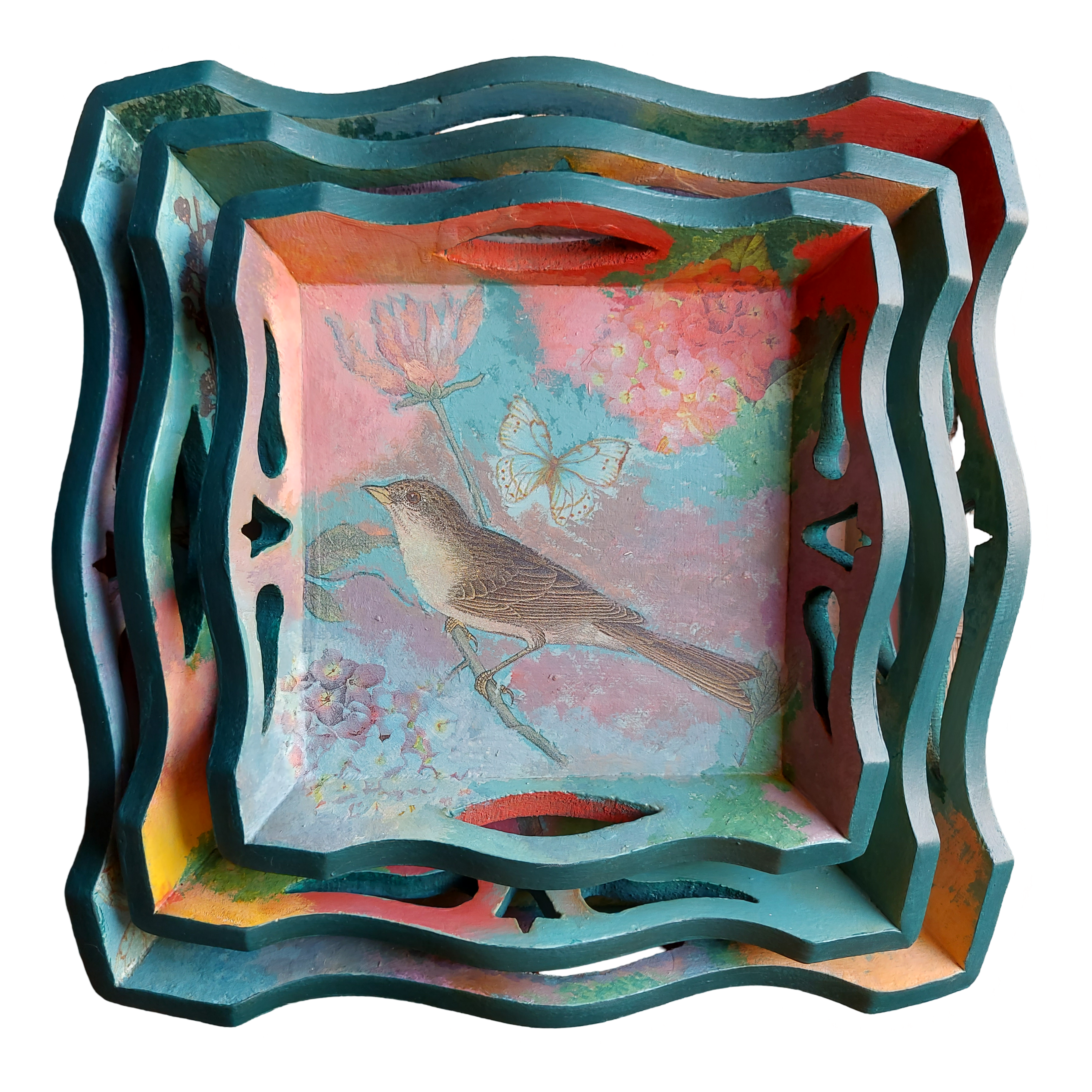Songbird Series- Hand-painted Trays