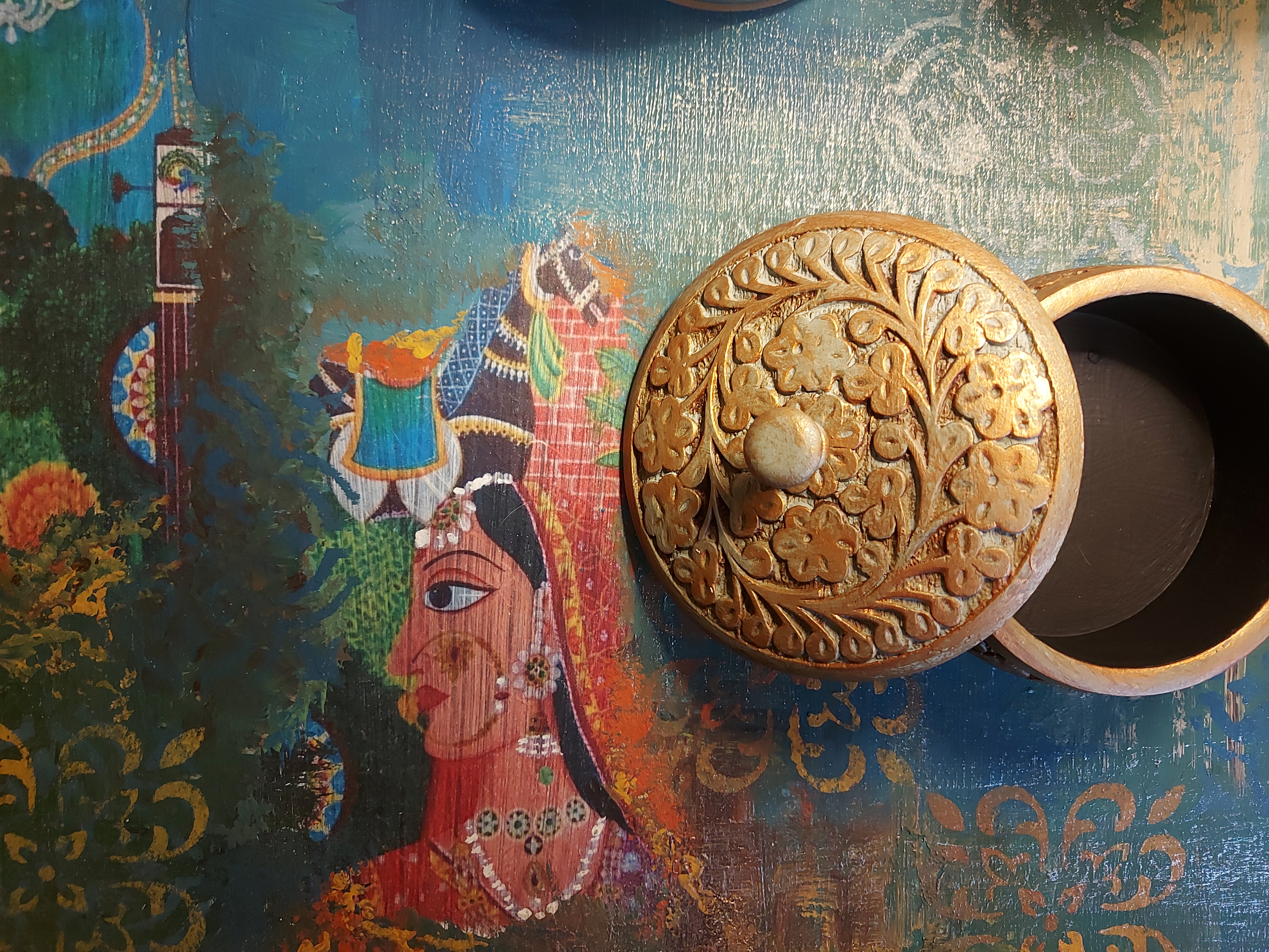 Ornate Wooden Jewellery Box