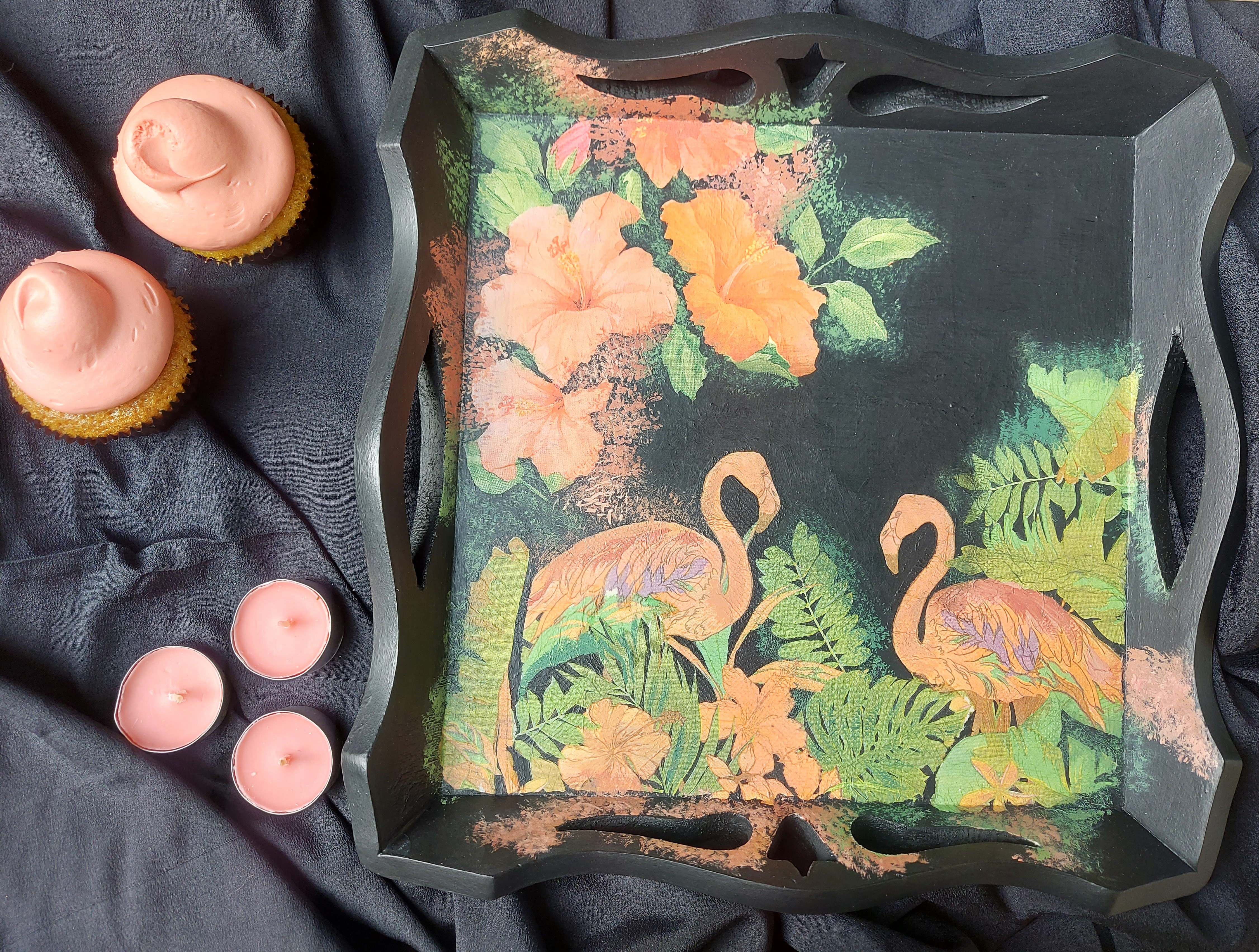 Flamingo Noir Trays