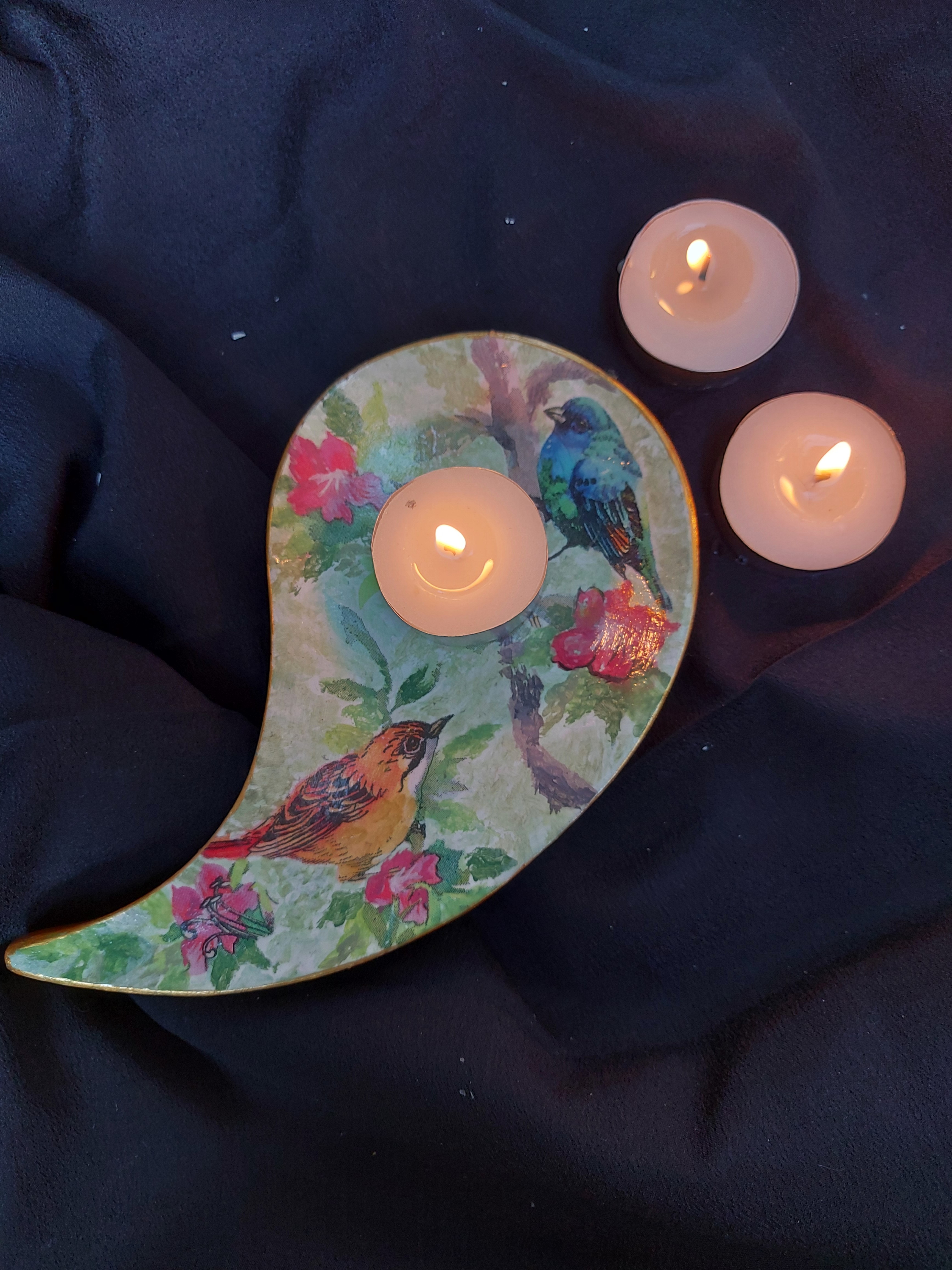 Chirping Birds Candle Holder