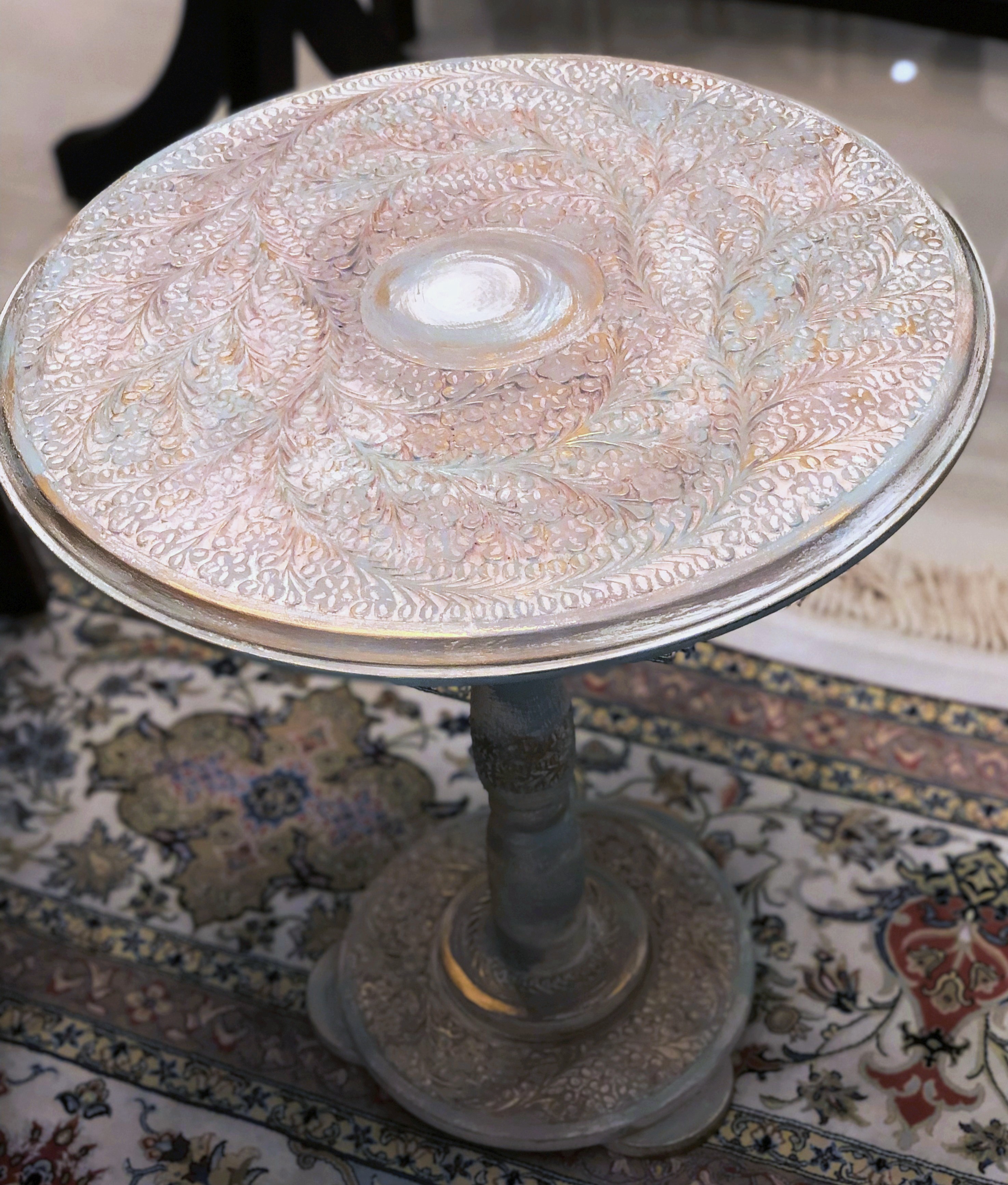 Pearlwood Carved Table