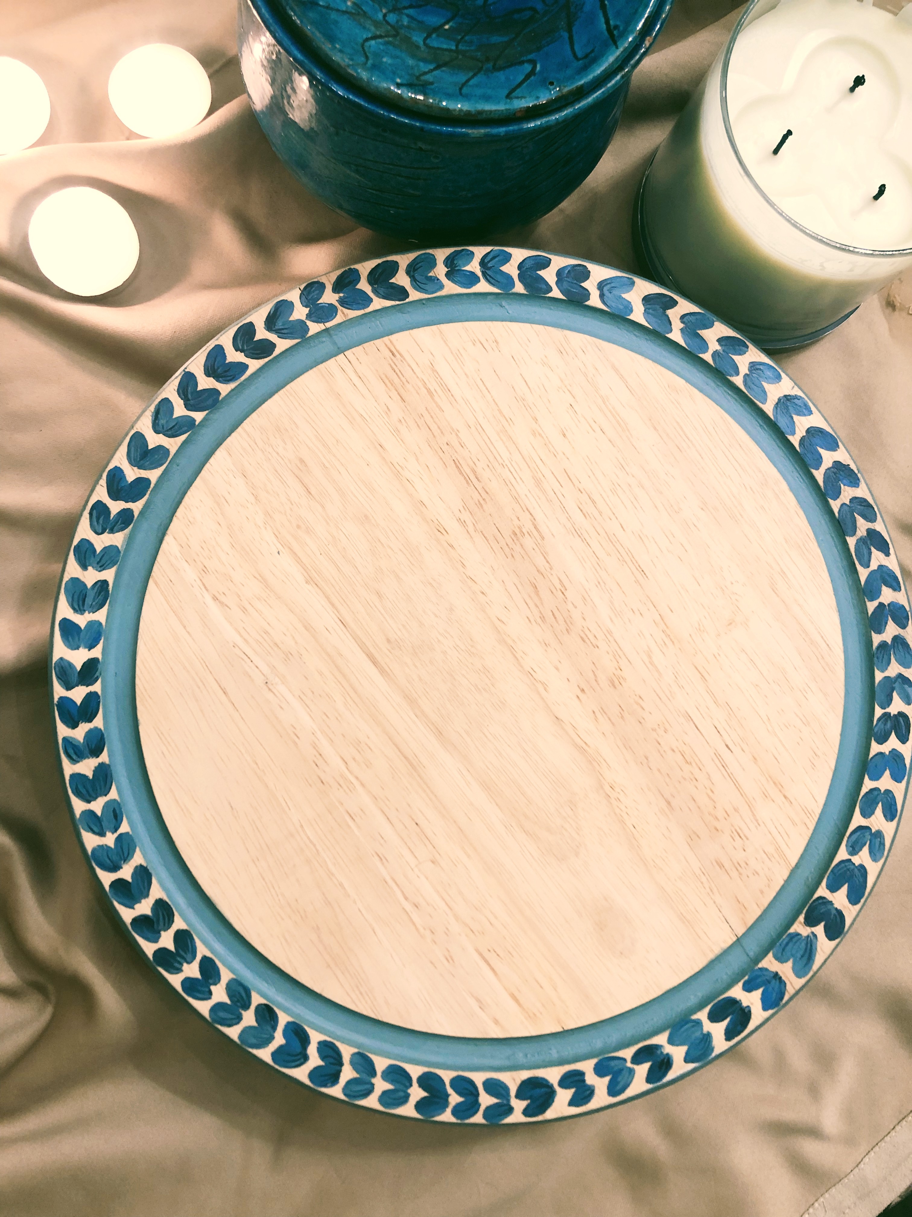 Sapphire Leaf Platter