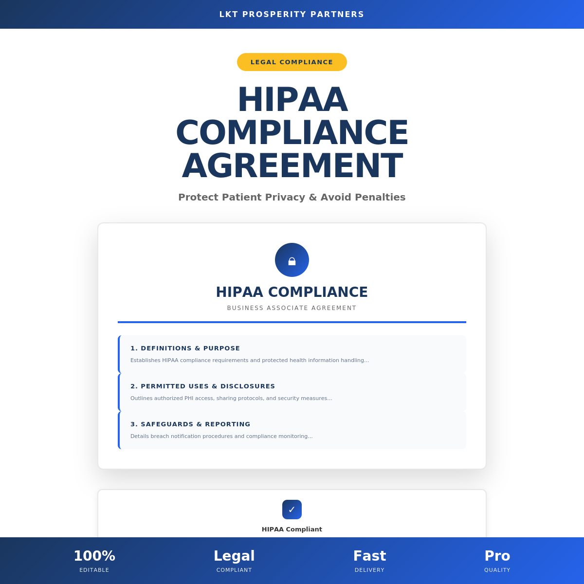 HIPAA Compliance Agreement
