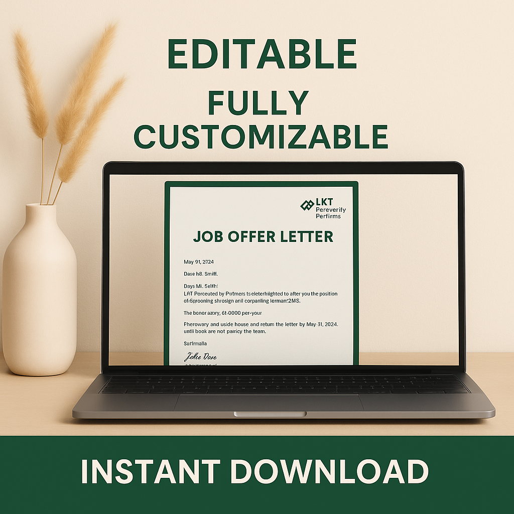 Editable Job Offer Letter Template