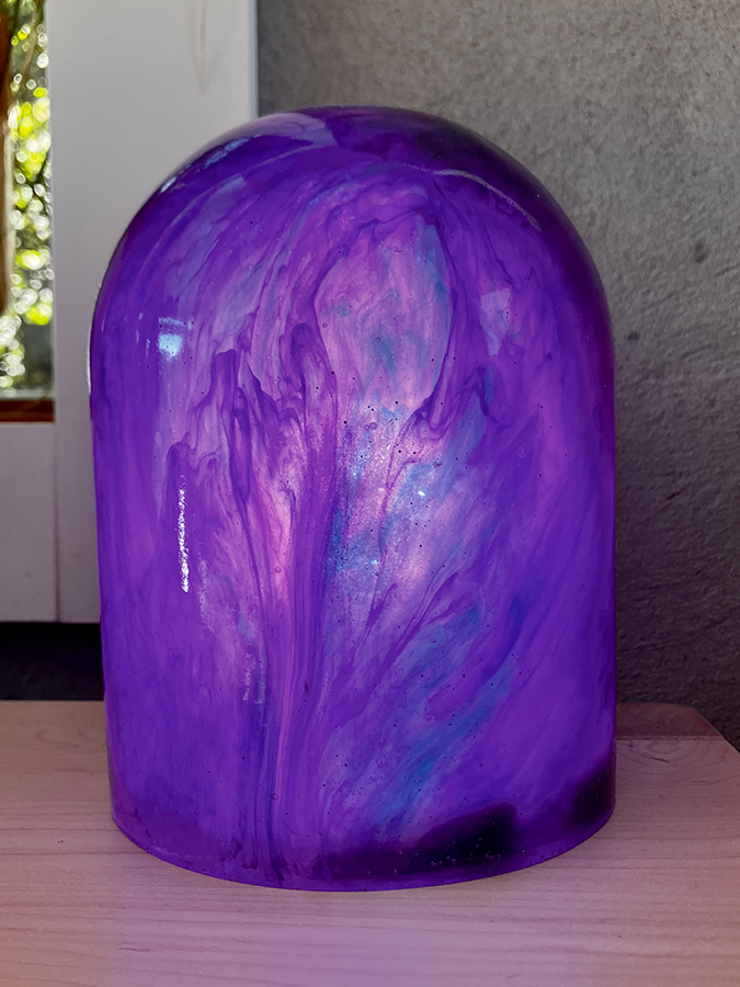 Coloured Decorative Resin Dome Lamp