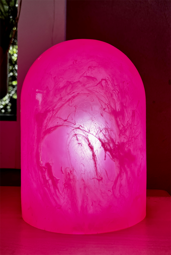 Coloured Decorative Resin Dome Lamp
