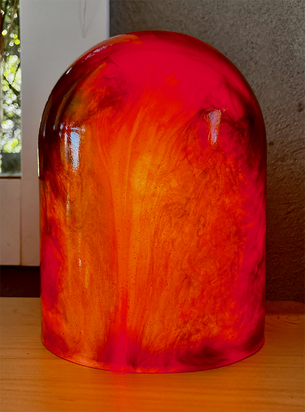 Coloured Decorative Resin Dome Lamp