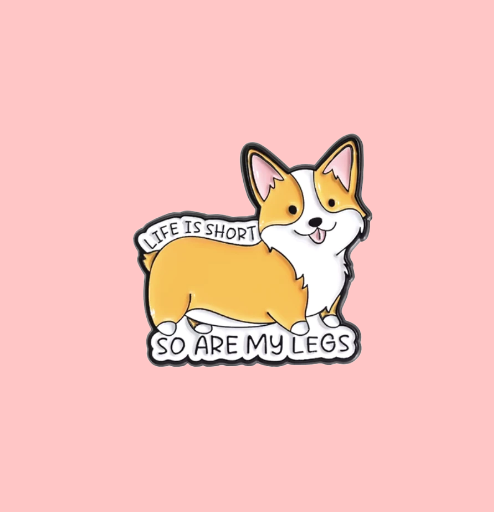 Metalinis pin ženklelis "Short legs"