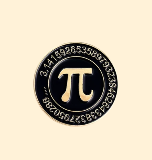 Metalinis pin ženklelis "π"