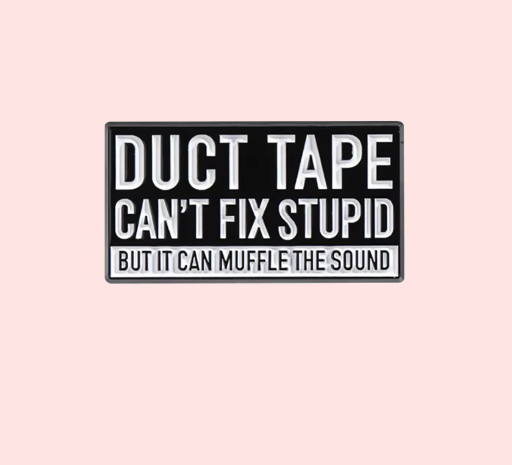 Metalinis pin ženklelis "Duct tape"