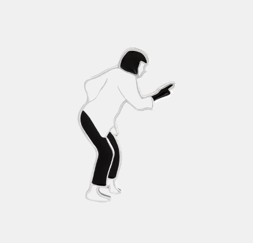 Metalinis pin ženklelis "Dancing girl"