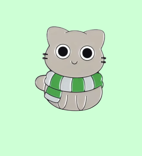 Metalinis pin ženklelis "HP cat"