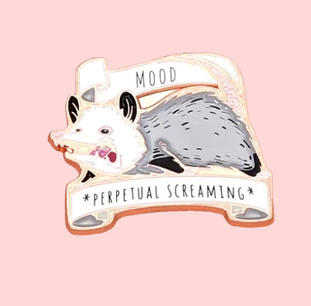 Metalinis pin ženklelis "Perpetual screaming"