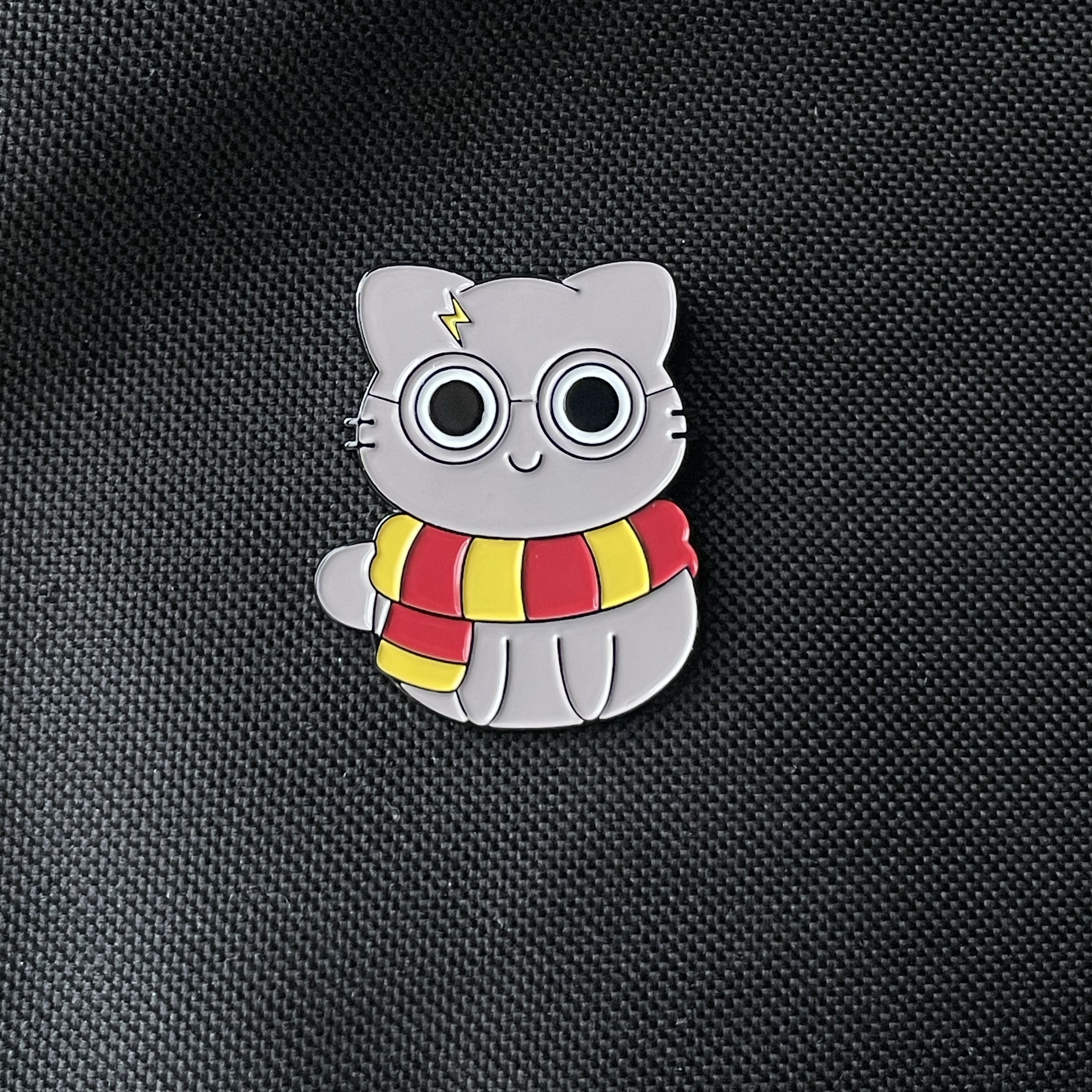 Metalinis pin ženklelis "HP cat"