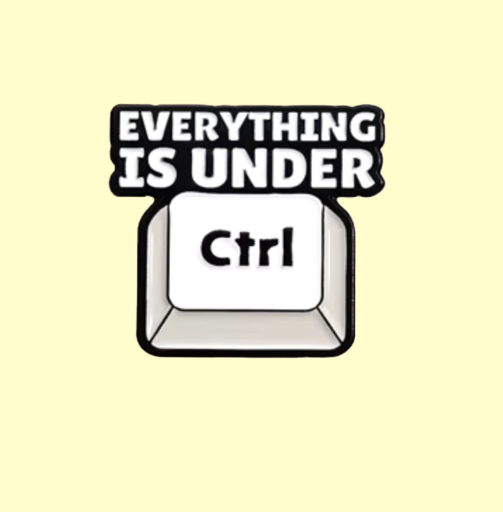 Metalinis pin ženklelis "Under Ctrl"
