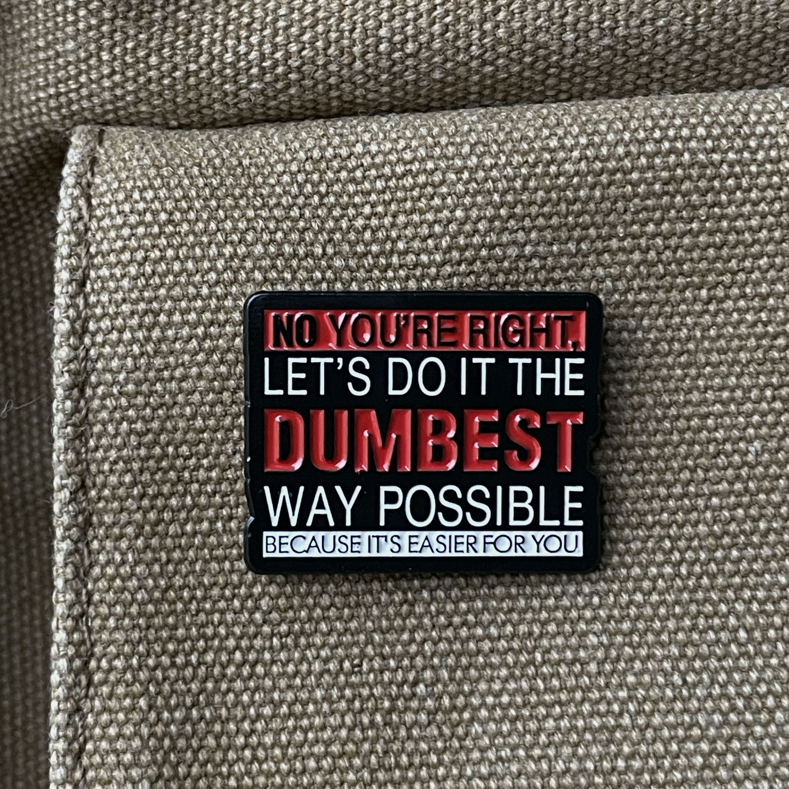 Metalinis pin ženklelis "You're right"