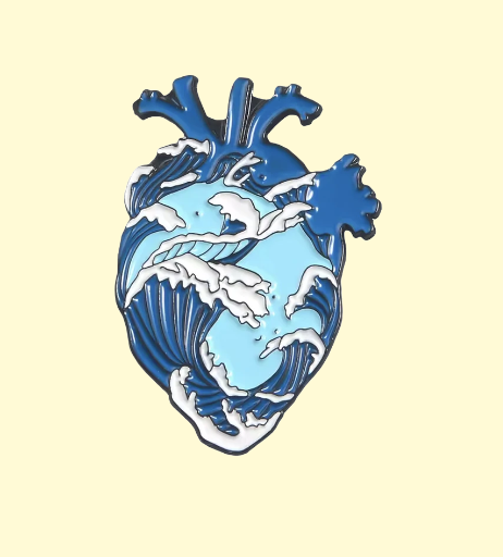 Metalinis pin ženklelis "Širdis"