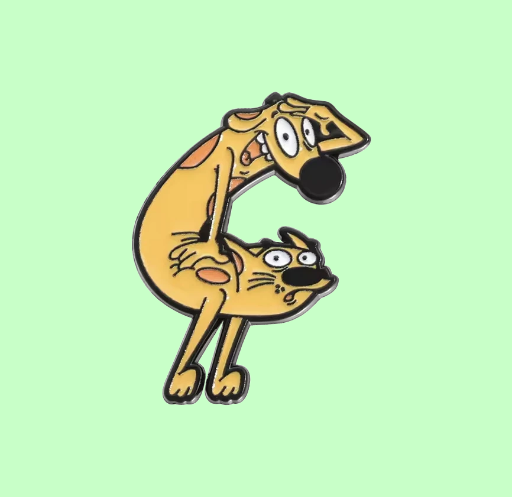 Metalinis pin ženklelis "CatDog"