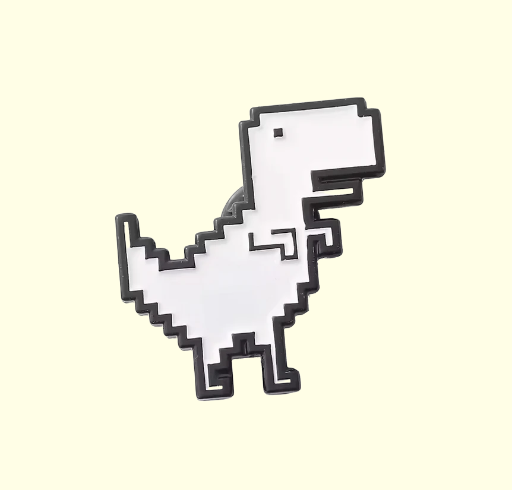 Metalinis pin ženklelis "T-rex"