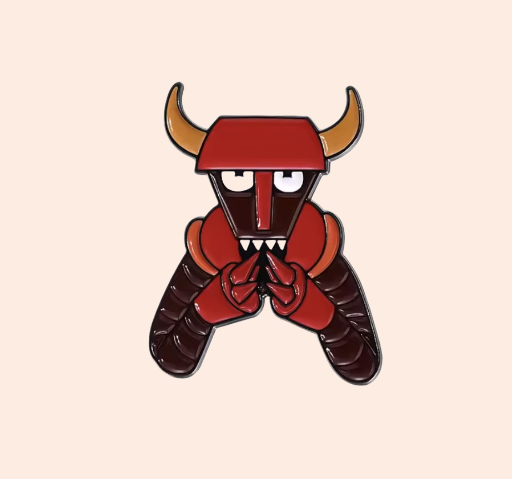 Metalinis pin ženklelis "Robot devil"