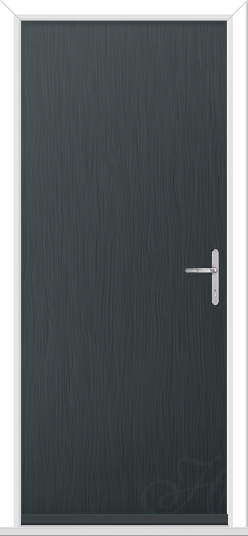 READY TO DISPATCH Flush Solid Composite Door (Anthracite Grey)