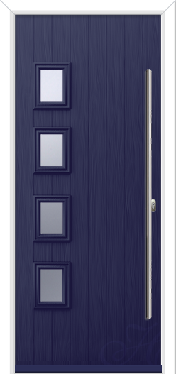 4 Square Cottage Composite Door with Longbar Handle
