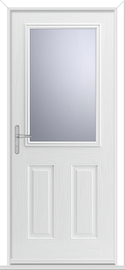 READY TO DISPATCH Half Glazed Composite Back Door (White)