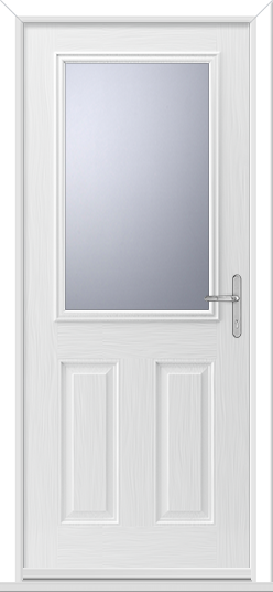 READY TO DISPATCH Half Glazed Composite Back Door (White)
