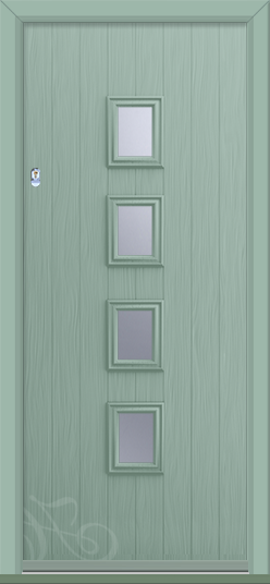 Chartwell Green Composite Door with Colour Matched Frame