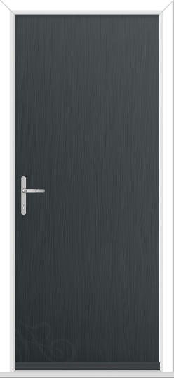 READY TO DISPATCH Flush Solid Composite Door (Anthracite Grey)
