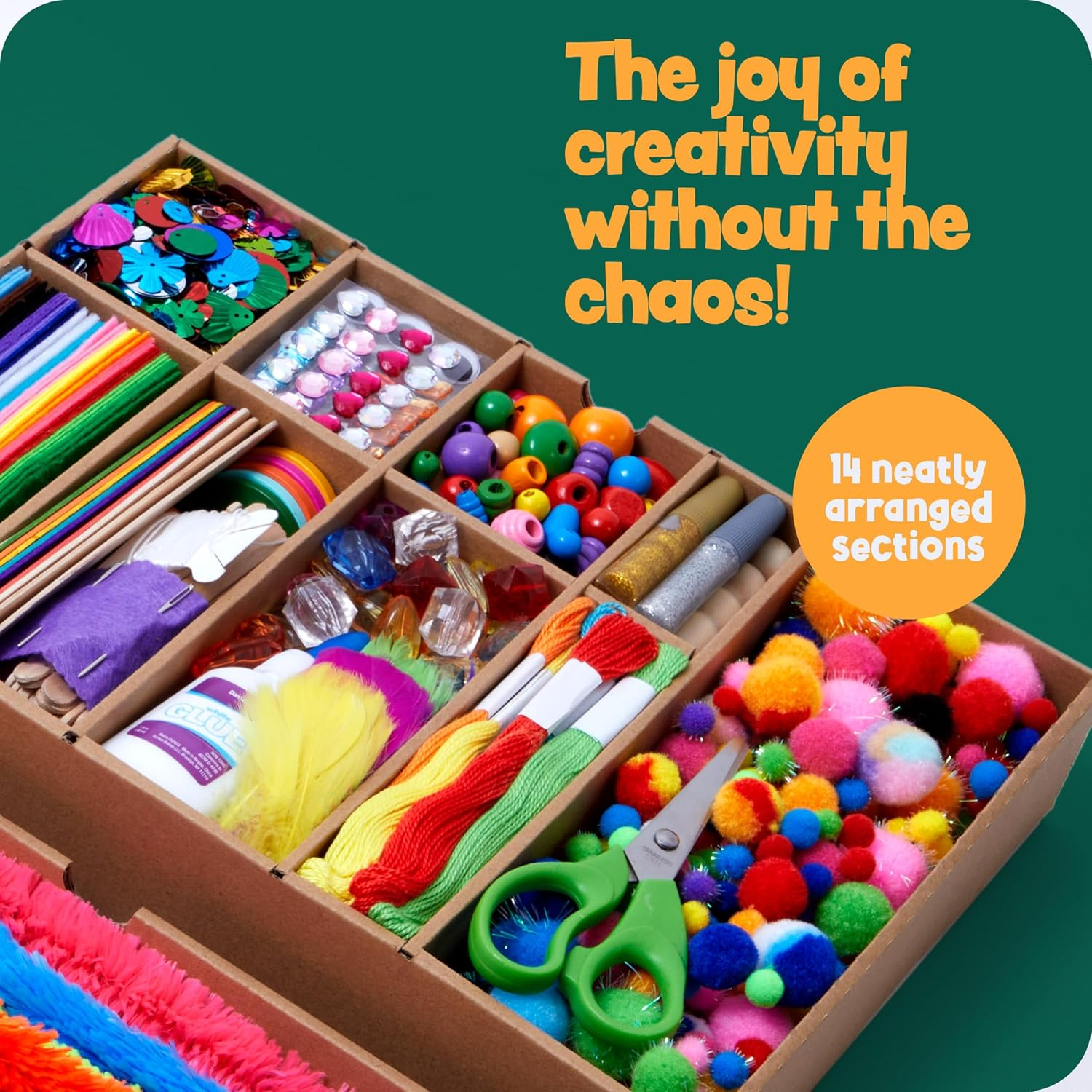 DAN&DARCI ARTS AND CRAFTS VAULT - CRAFT SUPPLIES KIT IN A BOX FOR KIDS AGES 4 5 6 7 8 9 10 11 & 12 YEAR OLD GIRLS & BOYS - CRAFTING SET KITS - EASTER GIFT IDEAS FOR KIDS ART ACTIVITY GIFTS