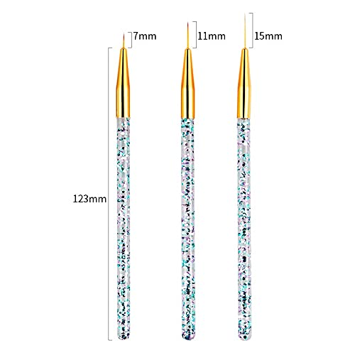 ARTDONE 31PCS NAIL ART BRUSHES, NAIL ART TOOL SET, NAIL DOTTING TOOLS, NAIL DUST BRUSH, STRIPING NAIL ART BRUSHES FOR LONG LINES, NAIL DRAWING PEN FOR NAIL DESIGN