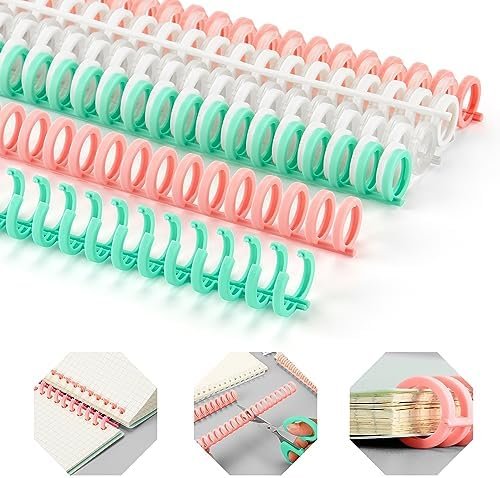 COMB BINDING SPINES EASY TO OPEN CLOSE ADDING PAGES FOR BINDING MACHINE WORKLION 1/2 INCH DIAMETER 30 RING PLASTIC BINDER COMBS AND SPINES MAXIMUM 85 SHEETS 10 PIECES