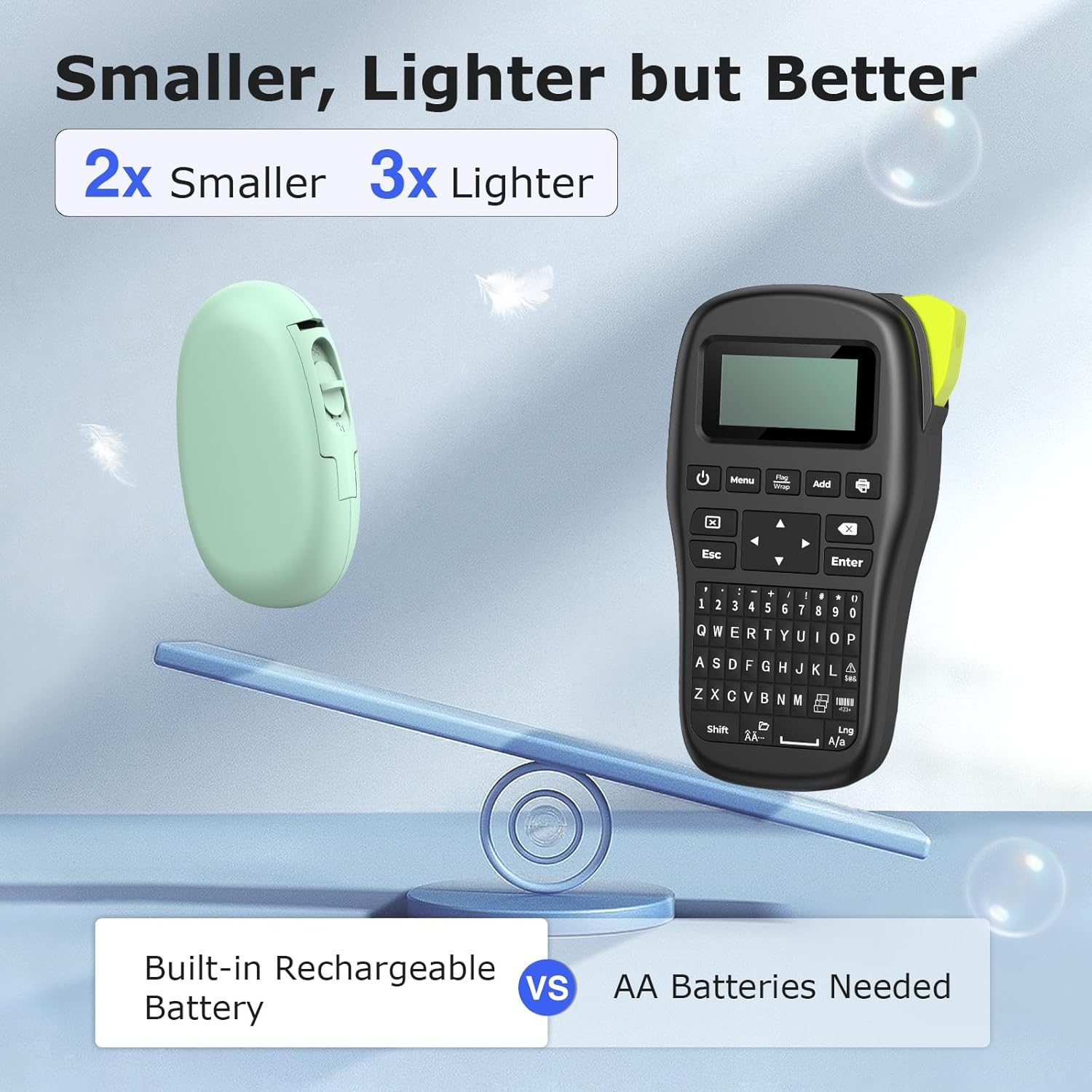 SUPVAN E10 BLUETOOTH LABEL MAKER MACHINE WITH TAPE, CONTINUOUS WATERPROOF LABEL, VERSATILE APP WITH 35 FONTS AND 1K+ ICONS, INKLESS LABELER FOR HOME, KITCHEN, SCHOOL, OFFICE ORGANIZATION