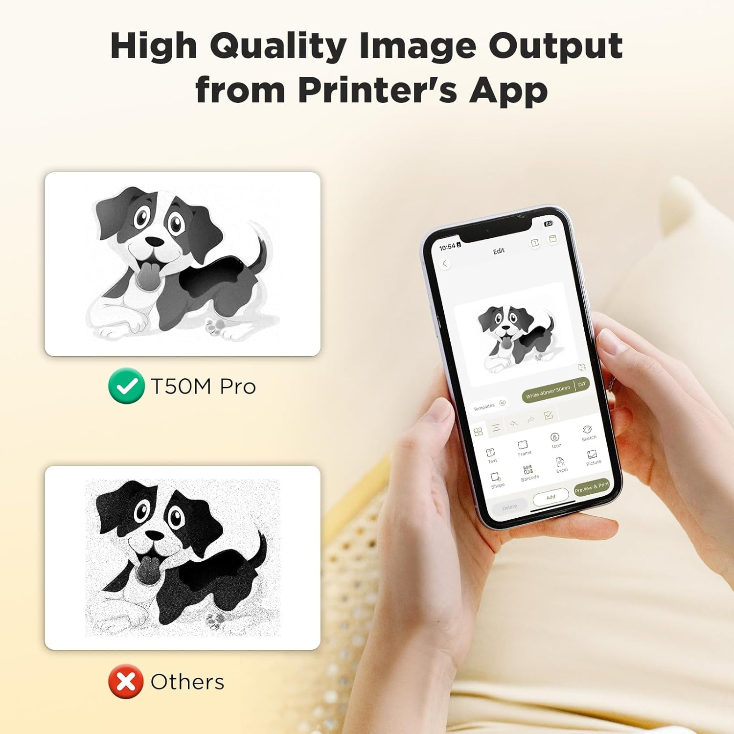 SUPVAN T50M PRO BLUETOOTH LABEL MAKER MACHINE WITH TAPE, WIDE WATERPROOF LABEL, VERSATILE APP WITH 40 FONTS AND 450+ ICONS, INKLESS LABELER FOR HOME, KITCHEN, SCHOOL, OFFICE ORGANIZATION