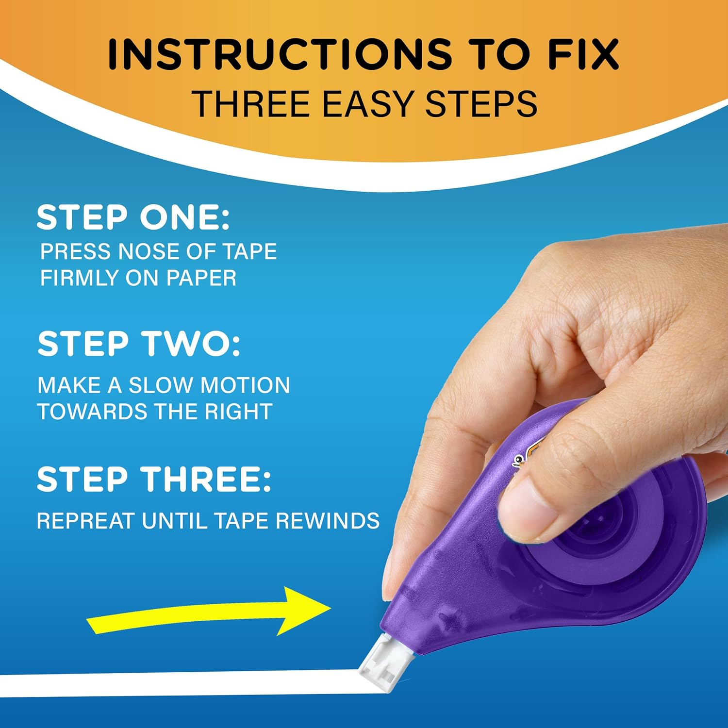 BIC WITE-OUT BRAND EZ CORRECT CORRECTION TAPE (WOTAP10-WHI), 39.3 FEET, 10-COUNT PACK OF WHITE CORRECTION TAPE, FAST, CLEAN AND EASY TO USE TEAR-RESISTANT TAPE