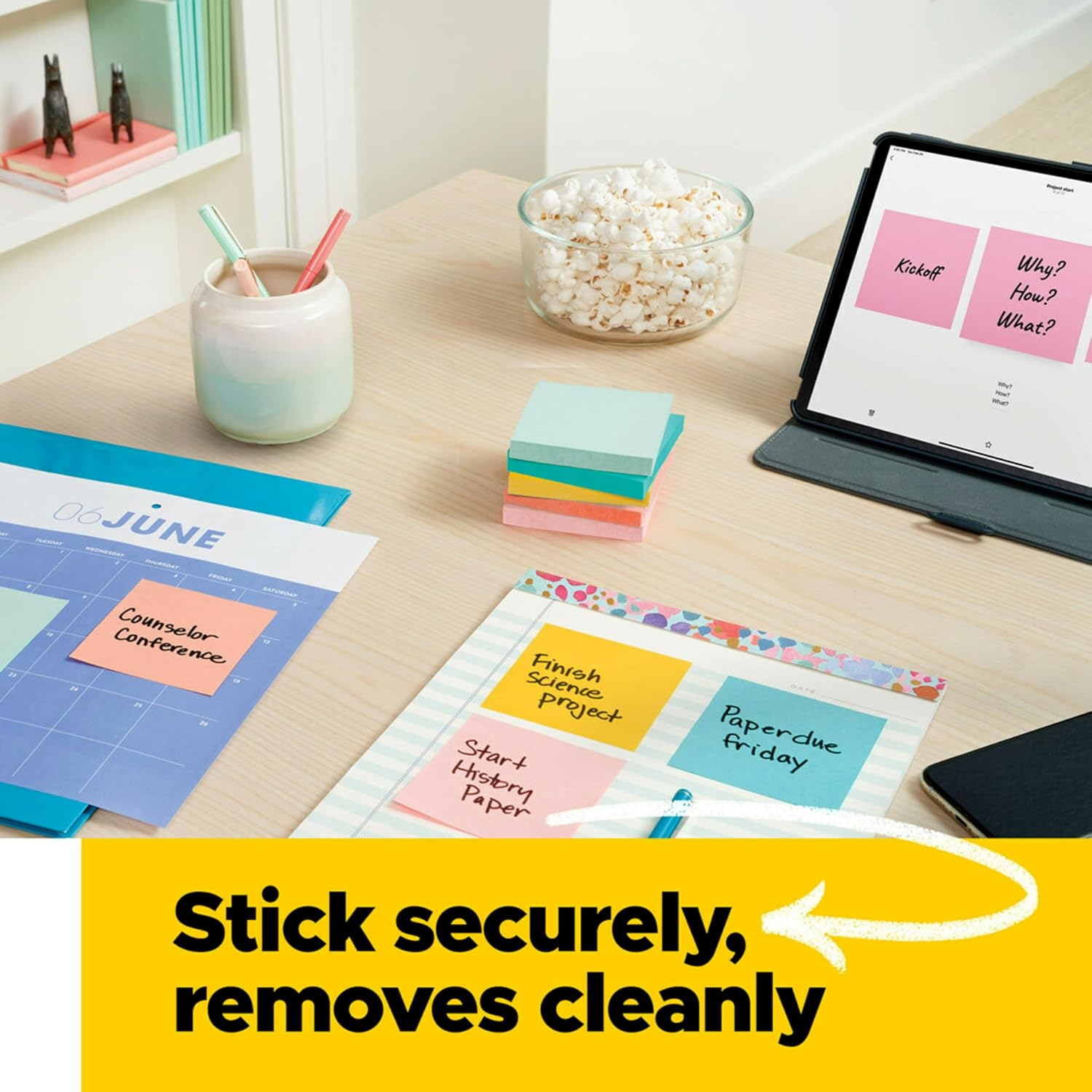 POST-IT MINI NOTES, 1 3/8 X 1 7/8 IN, 24 PADS, AMERICA'S #1 FAVORITE STICKY NOTES, POPTIMISTIC POST-IT NOTES, POWER PINK, AQUA BLUE, VITAL ORANGE, NEON GREEN, GUAJA PINK