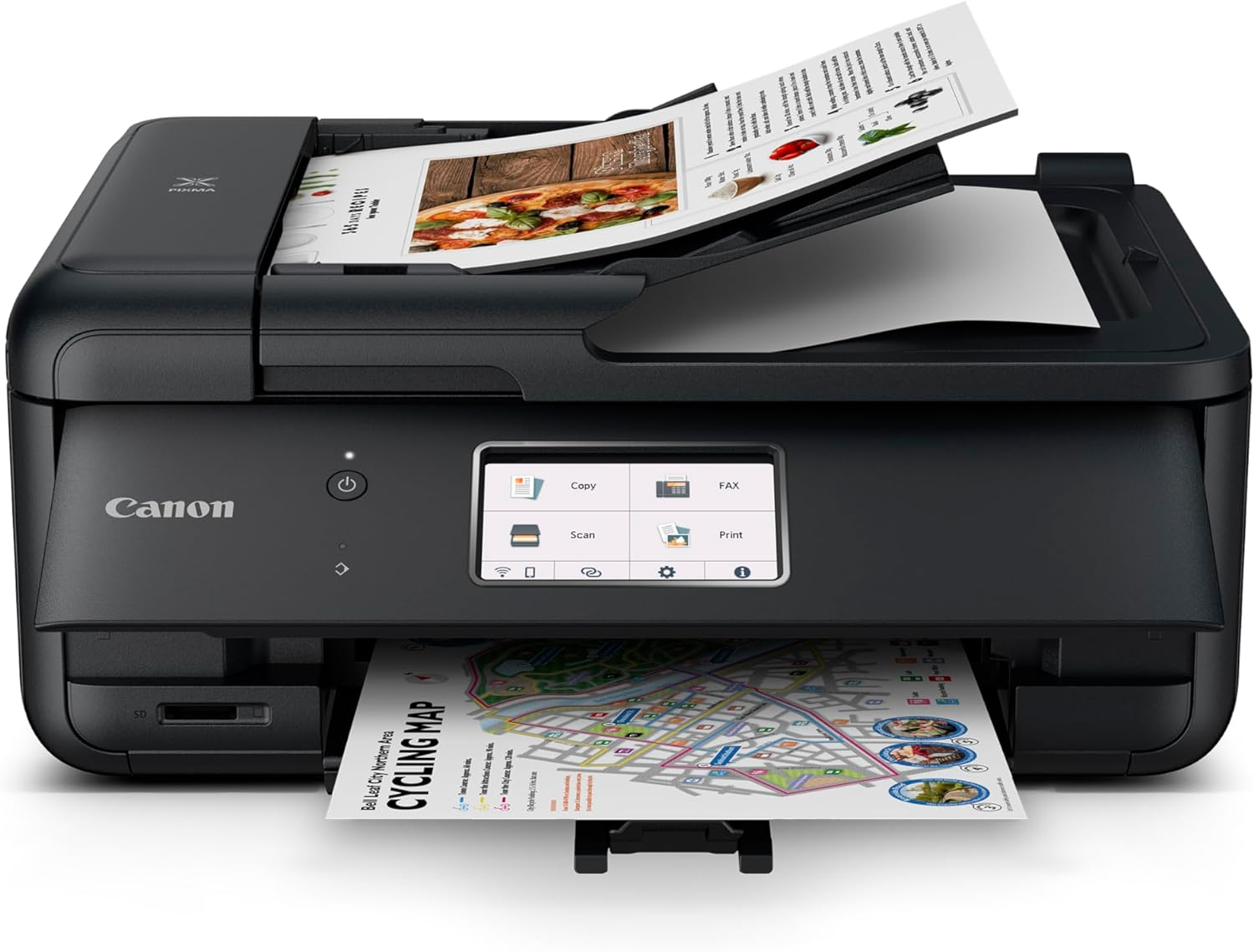 CANON PIXMA TR8620A - ALL-IN-ONE PRINTER HOME OFFICE | COPIER | SCANNER | FAX | AUTO DOCUMENT FEEDER | PHOTO, DOCUMENT | AIRPRINT (R), ANDROID, BLACK, WORKS WITH ALEXA