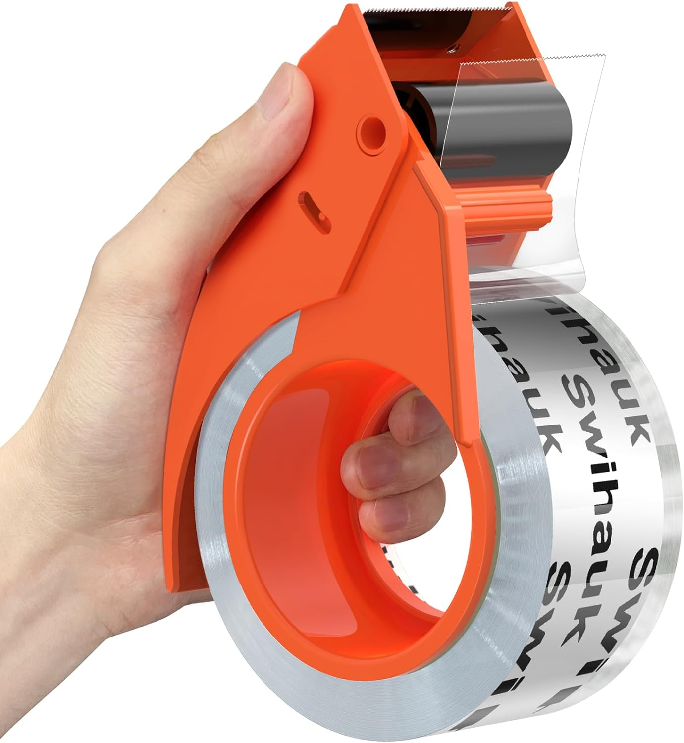 1.88 IN X 66.6 YDS CLEAR HEAVY DUTY PACKING TAPE WITH DISPENSER, STRONG & DURABLE SHIPPING TAPE, PACKAGING TAPE, PACKING TAPE DISPENSER GUN FOR PACKING BOXES, MOVING SUPPLIES, SHIPPING AND MAILING