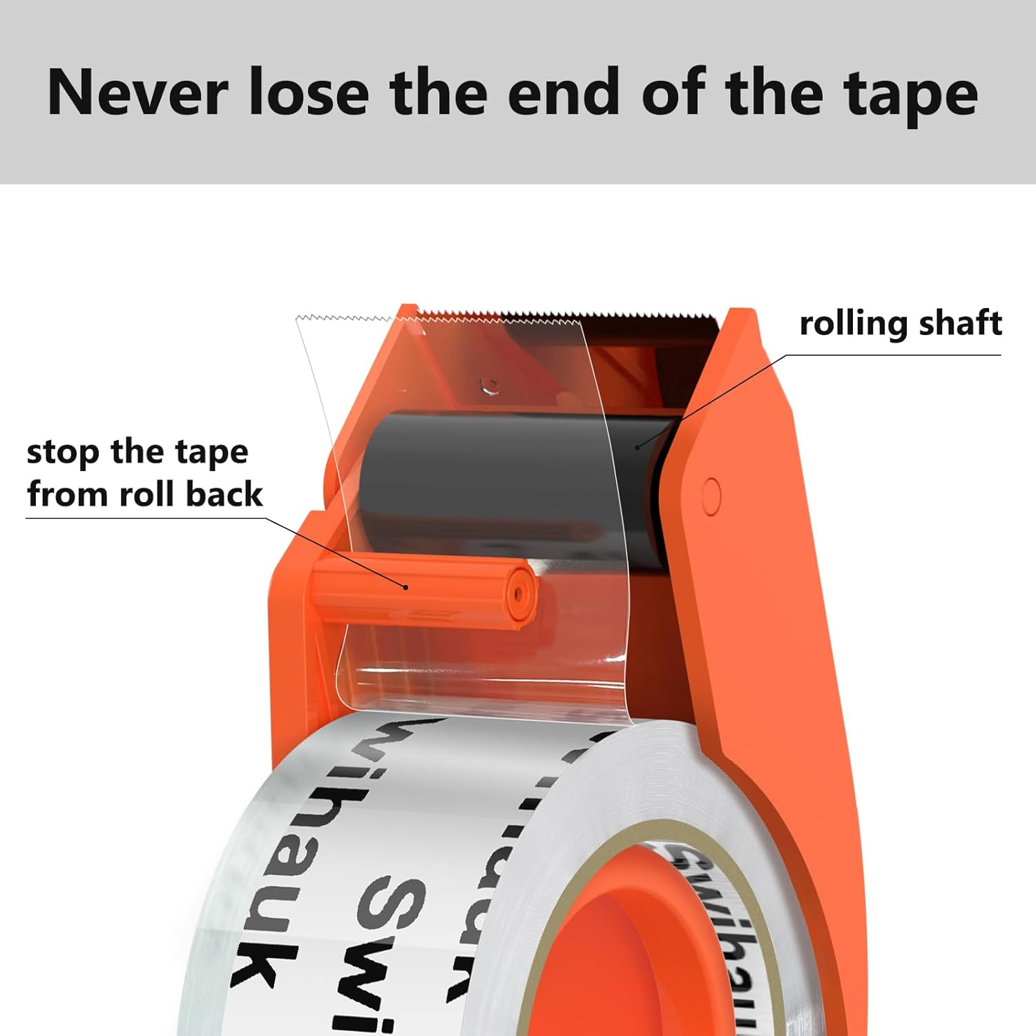 1.88 IN X 66.6 YDS CLEAR HEAVY DUTY PACKING TAPE WITH DISPENSER, STRONG & DURABLE SHIPPING TAPE, PACKAGING TAPE, PACKING TAPE DISPENSER GUN FOR PACKING BOXES, MOVING SUPPLIES, SHIPPING AND MAILING