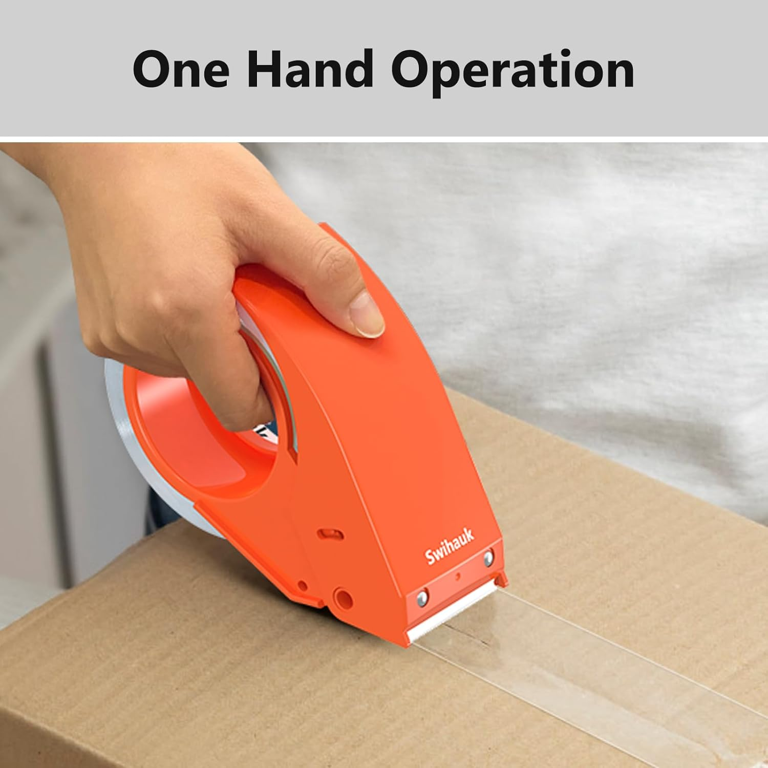1.88 IN X 66.6 YDS CLEAR HEAVY DUTY PACKING TAPE WITH DISPENSER, STRONG & DURABLE SHIPPING TAPE, PACKAGING TAPE, PACKING TAPE DISPENSER GUN FOR PACKING BOXES, MOVING SUPPLIES, SHIPPING AND MAILING