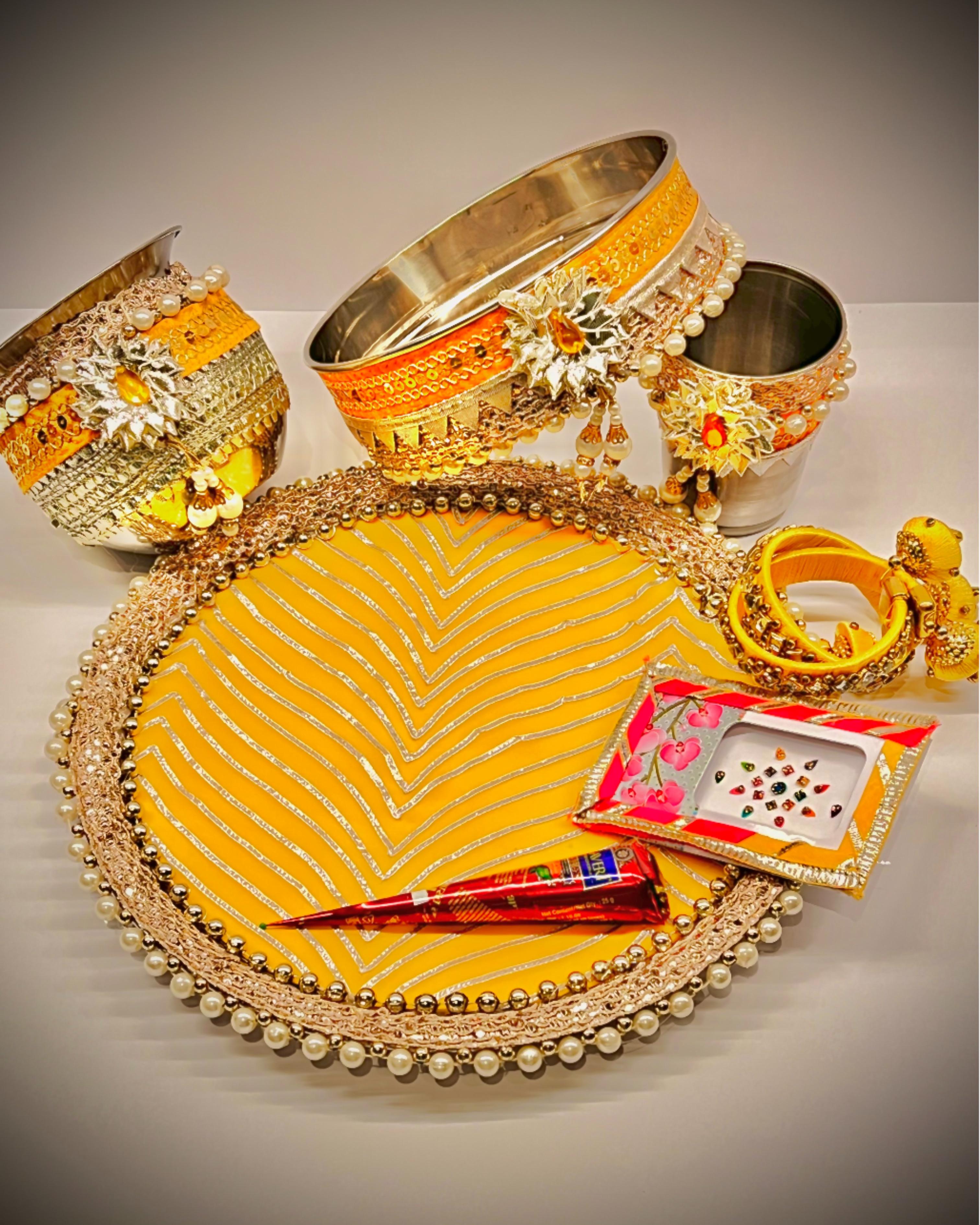 Marigold Karvachauth Thali