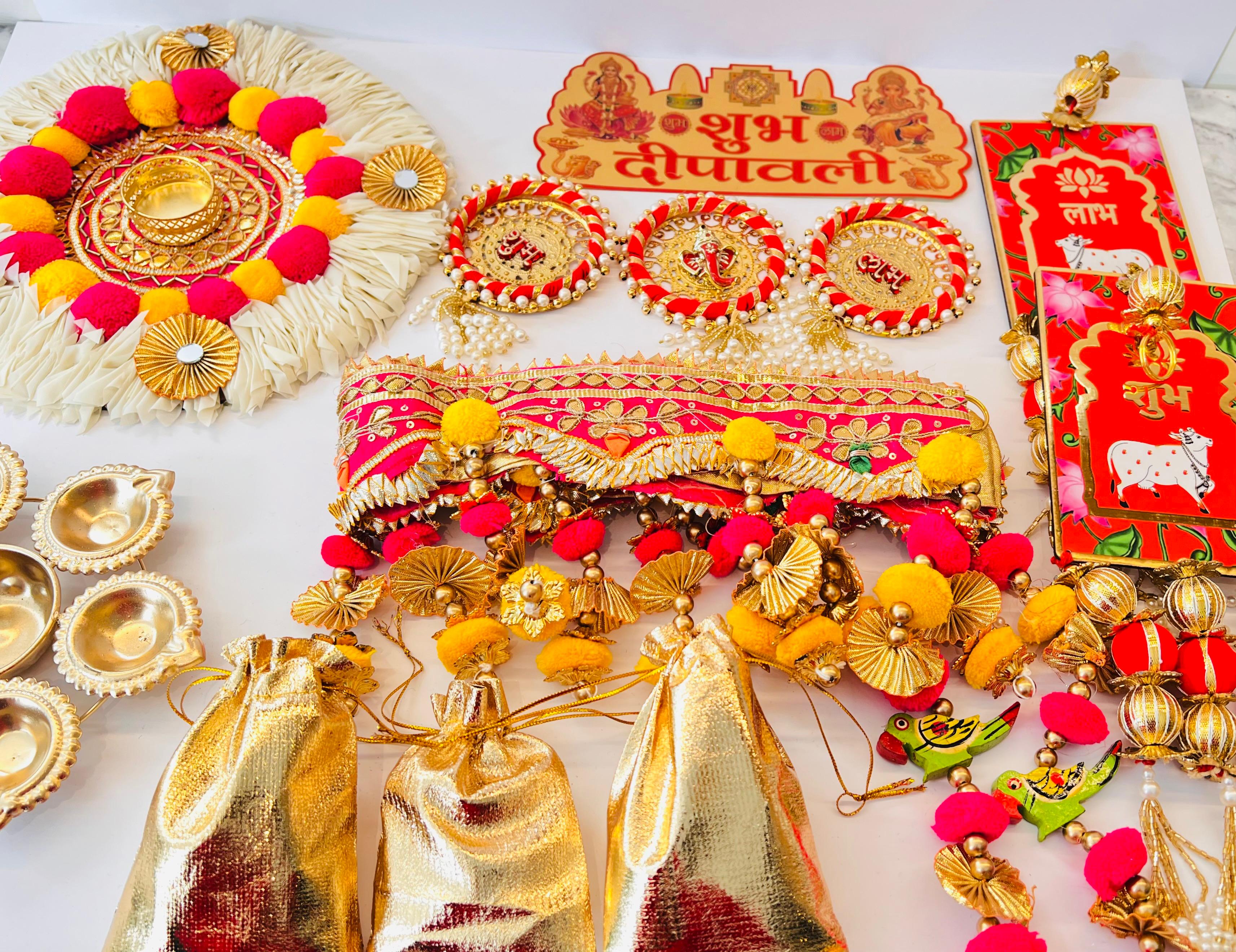 Gotta Patti Traditional Hamper Bag - Pack of 15+ items