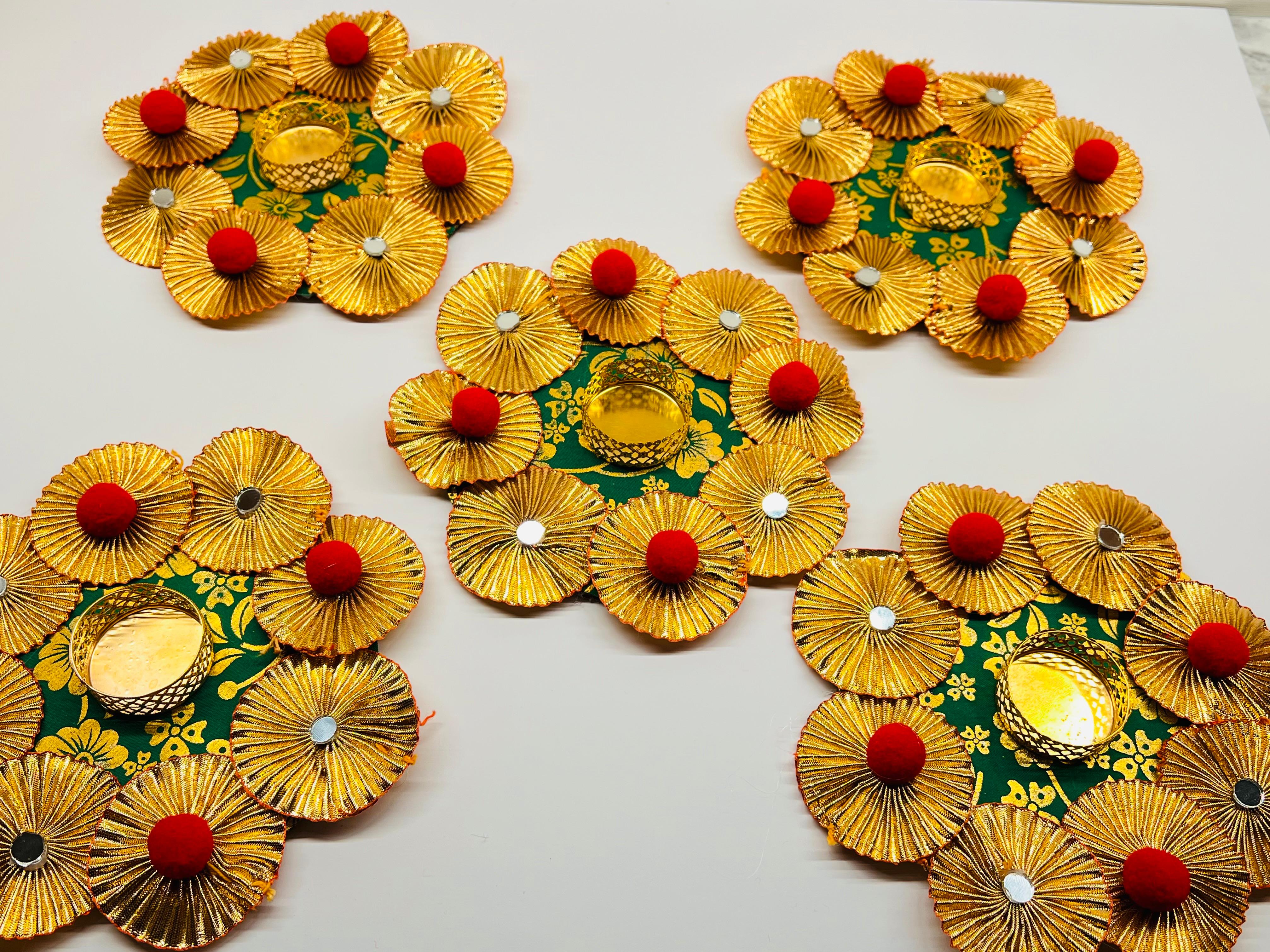 Green Staircase Rangoli Pack - Set of 12