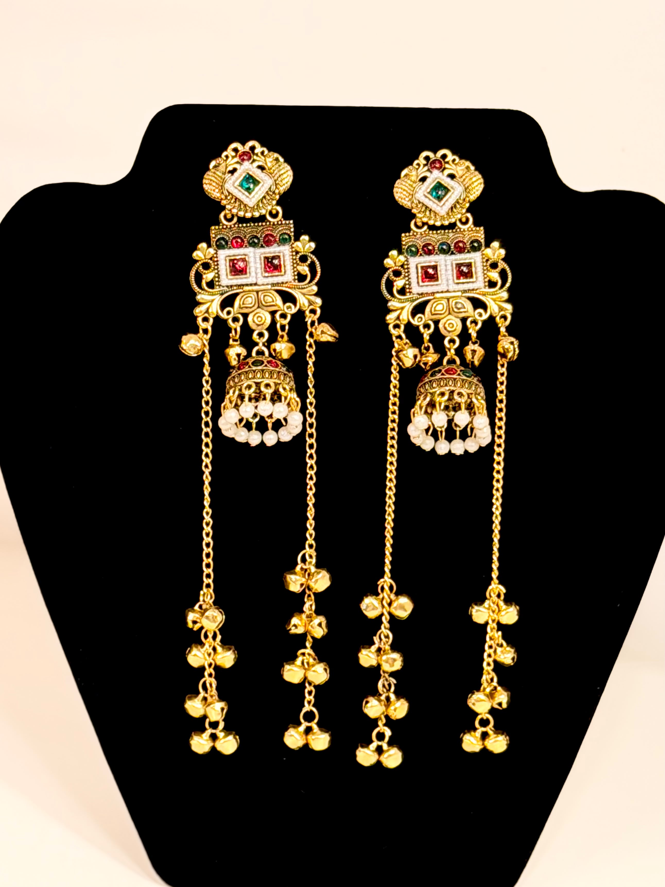 Kashmir Royale – Mehr - Kashmiri Long Earrings 